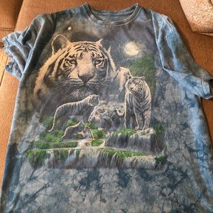 White tiger oversized tye dye t!!